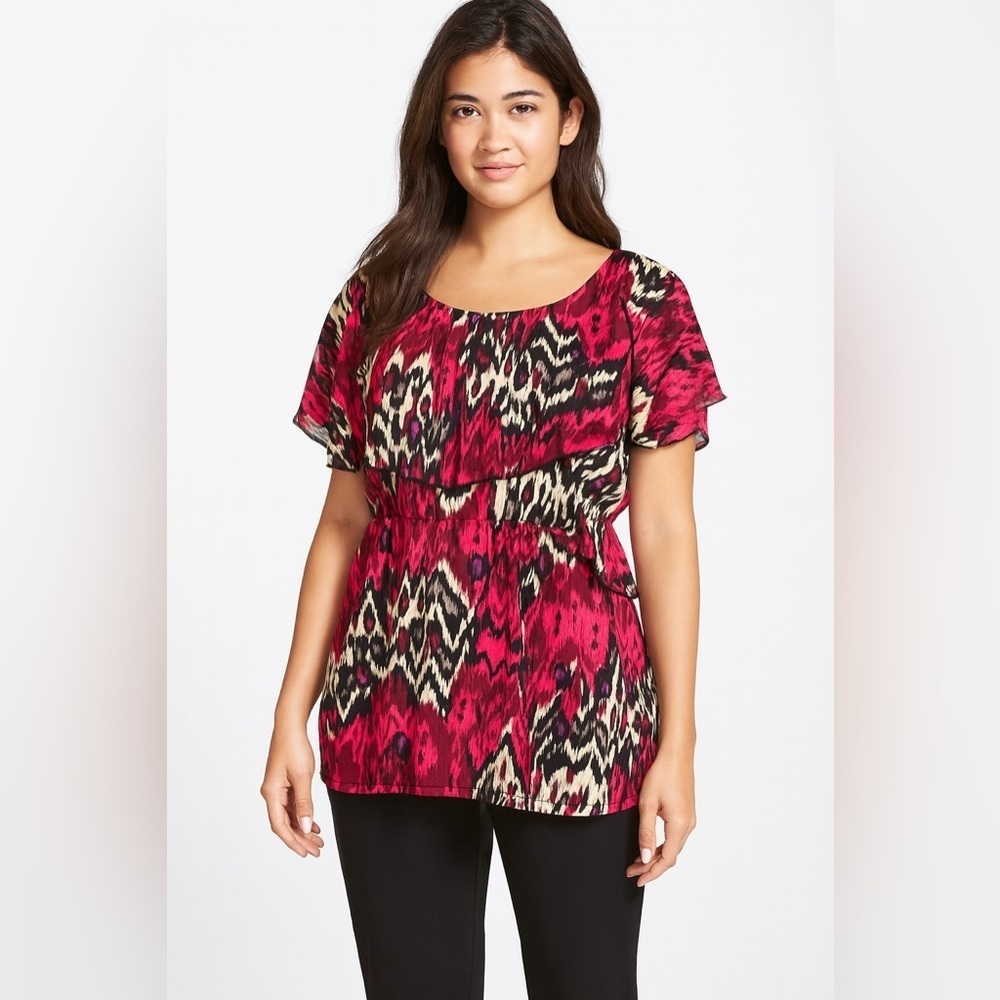 NWT Beverly Drive blouse extra large pink purple
